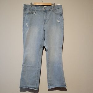 Seven7 plus light wash denim jeans with rips Size 18W
